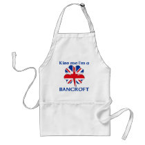 Personalized British Kiss Me I'm Bancroft aprons by KissMeTshirts Personalized British Kiss Me I'm Bancroft aprons