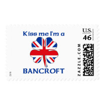 Personalized British Kiss Me I'm Bancroft Postage Stamps