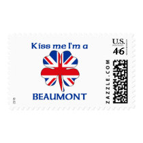 Personalized British Kiss Me I'm Beaumont Postage Stamps