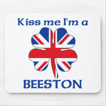Personalized British Kiss Me I'm Beeston Mouse Pad