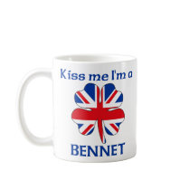 Personalized British Kiss Me I'm Bennet Mugs