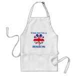 Personalized British Kiss Me I'm Benson aprons