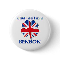 Personalized British Kiss Me I'm Benson buttons