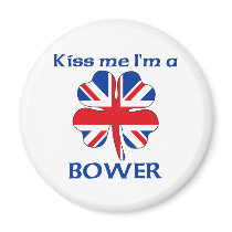 Personalized British Kiss Me I'm Bower magnets