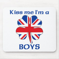 Personalized British Kiss Me I'm Boys mousepads by KissMeTshirts Personalized British Kiss Me I'm Boys mousepads