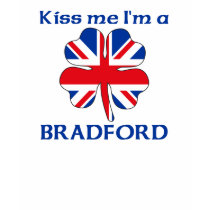 Personalized British Kiss Me I'm Bradford t-shirts