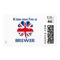 Personalized British Kiss Me I'm Brewer postage by KissMeTshirts Personalized British Kiss Me I'm Brewer postage