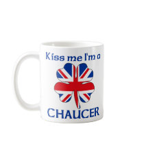 Personalized British Kiss Me I'm Chaucer mugs by KissMeTshirts Personalized British Kiss Me I'm Chaucer mugs