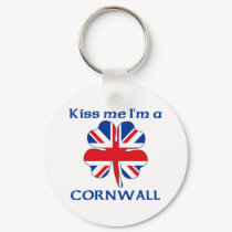 Personalized British Kiss Me I'm Cornwall keychains by KissMeTshirts Personalized British Kiss Me I'm Cornwall keychains