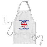 Personalized British Kiss Me I'm Coward aprons