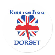 Personalized British Kiss Me I'm Dorset stickers