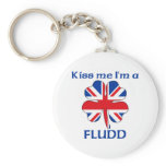 Personalized British Kiss Me I'm Fludd Keychains