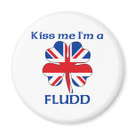 Personalized British Kiss Me I'm Fludd magnets