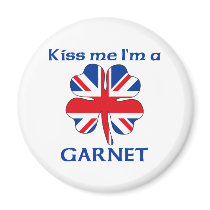 Personalized British Kiss Me I'm Garnet magnets by KissMeTshirts Personalized British Kiss Me I'm Garnet magnets