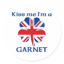 Personalized British Kiss Me I'm Garnet stickers by KissMeTshirts Personalized British Kiss Me I'm Garnet stickers