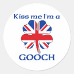 Personalized British Kiss Me I'm Gooch Stickers
