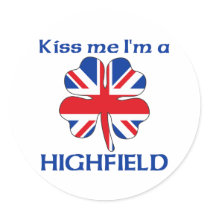 Personalized British Kiss Me I'm Highfield stickers