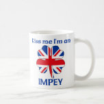 Personalized British Kiss Me I'm Impey Coffee Mug