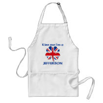 Personalized British Kiss Me I'm Jefferson aprons