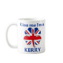 Personalized British Kiss Me I'm Kerry mugs