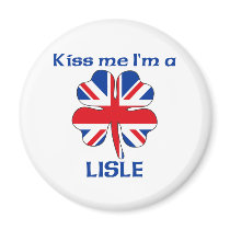 Personalized British Kiss Me I'm Lisle magnets