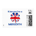 Personalized British Kiss Me I'm Meredith Stamps