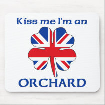 Personalized British Kiss Me I'm Orchard mousepads