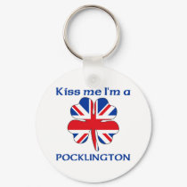 Personalized British Kiss Me I'm Pocklington keychains