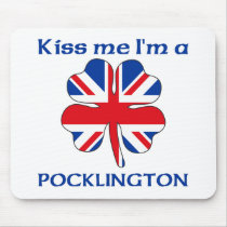 Personalized British Kiss Me I'm Pocklington mousepads