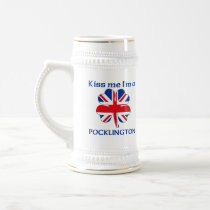 Personalized British Kiss Me I'm Pocklington mugs