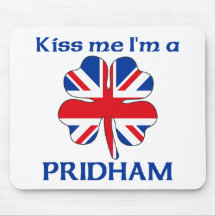 Personalized British Kiss Me I'm Pridham Mouse Pad