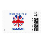 Personalized British Kiss Me I'm Samms Stamp