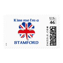 Personalized British Kiss Me I'm Stamford Postage