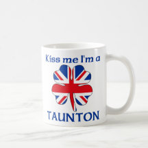Personalized British Kiss Me I'm Taunton Mug