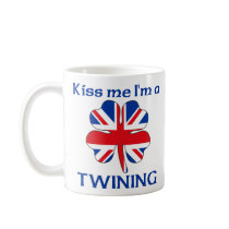 Personalized British Kiss Me I'm Twining mugs