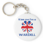 Personalized British Kiss Me I'm Wardell Keychains