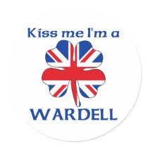 Personalized British Kiss Me I'm Wardell Sticker