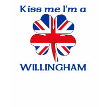 Personalized British Kiss Me I'm Willingham t-shirts