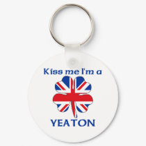 Personalized British Kiss Me I'm Yeaton keychains by KissMeTshirts Personalized British Kiss Me I'm Yeaton keychains
