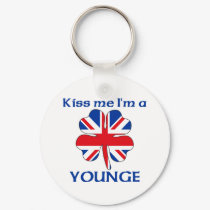 Personalized British Kiss Me I'm Younge keychains by KissMeTshirts Personalized British Kiss Me I'm Younge keychains