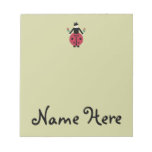 Personalized Buggy Martzkins Ladybug Notepad notepads