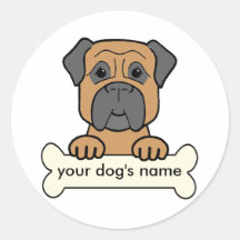 Personalized Bullmastiff Round Sticker