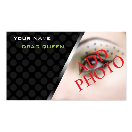Personalized Business Cards Drag Queen Performers (front side)