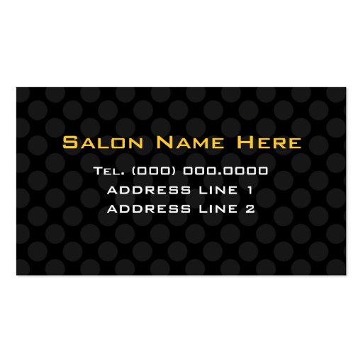 Personalized BusinessCards For Cosmetologists Business Card Template (back side)