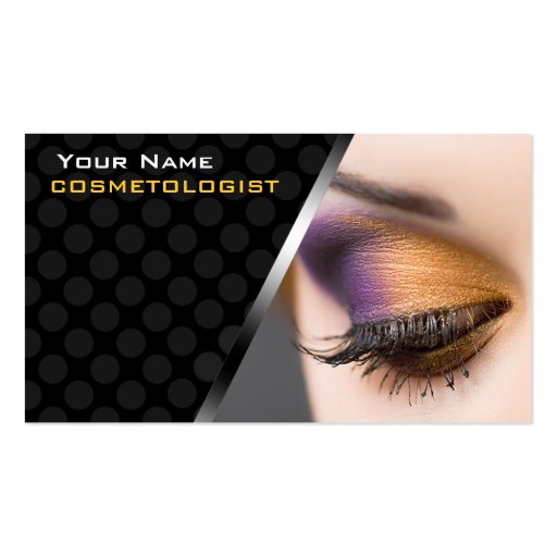 Personalized BusinessCards For Cosmetologists Business Card Template (front side)