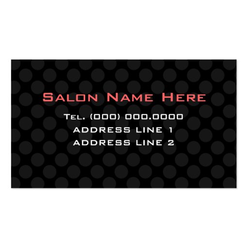 Personalized BusinessCards For Makeup Artists Business Cards (back side)