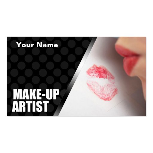 Personalized BusinessCards For Makeup Artists Business Card Template (front side)