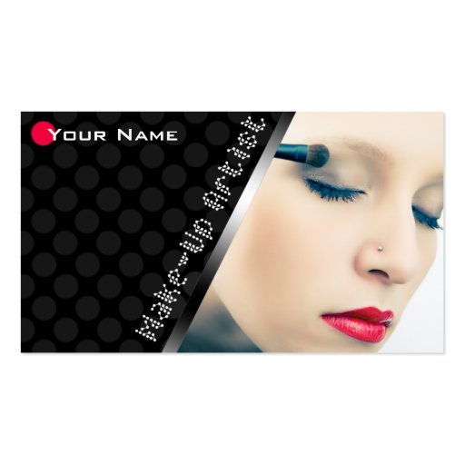 Personalized BusinessCards For Makeup Artists Business Card (front side)