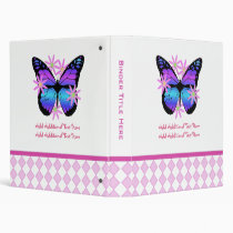 Personalized Butterfly Binder binders