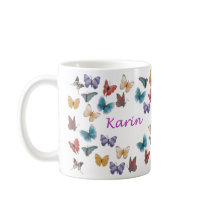 Personalized Butterfly Mug - Karin by dlcarpenter Personalized Butterfly Mug - Karin